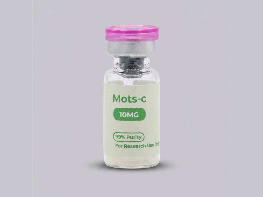 MOTS-c research vial on a clean background.